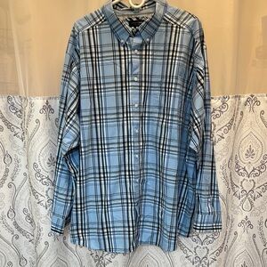 Ariat Blue and Black Casual Button Down Shirt